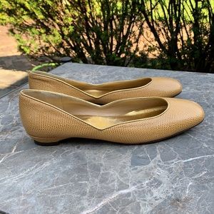 Hollywould D’Orsay Brown Cream Animal Print Flats